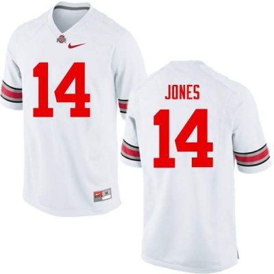 NCAA Ohio State Buckeyes Men's #14 Keandre Jones White Nike Football College Jersey FQG1145MY